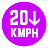 > 20km/h